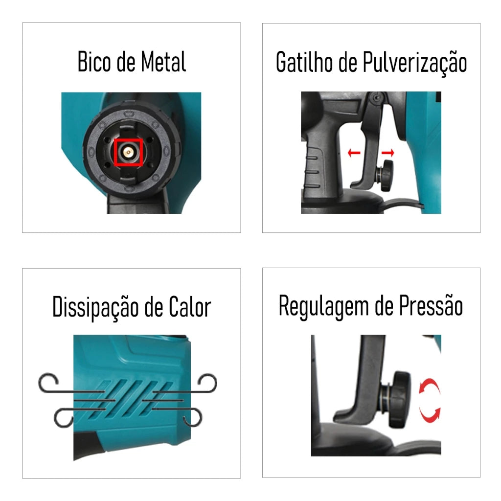 Pistola Elétrica de Pintura TSSAPER 450W