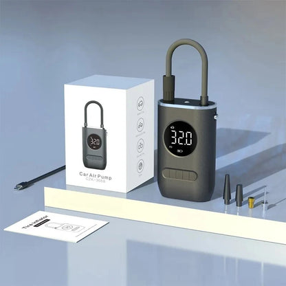 Bomba De Ar Carro Sem Fio Portátil Display Usb