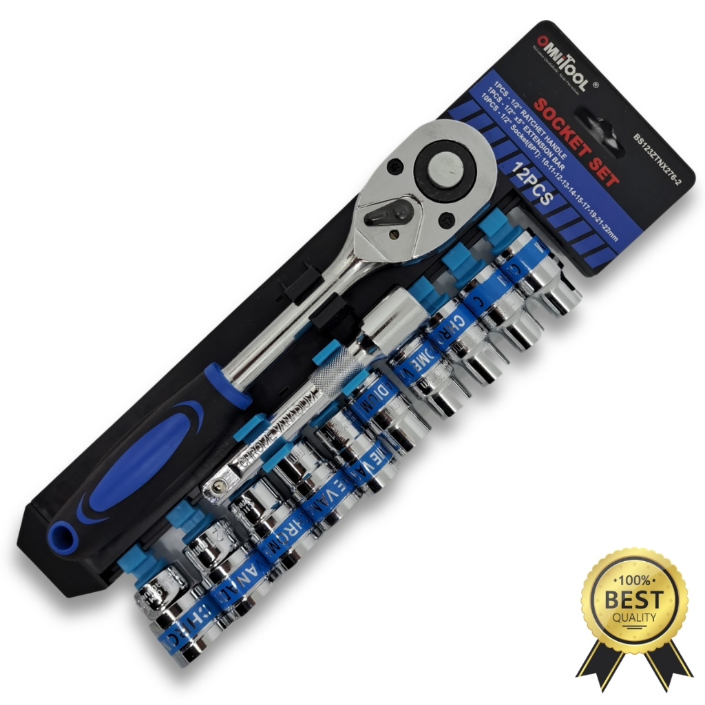 Jogo Soquetes 12 Peças 10 A 22mm Kit De Ferramentas Completo