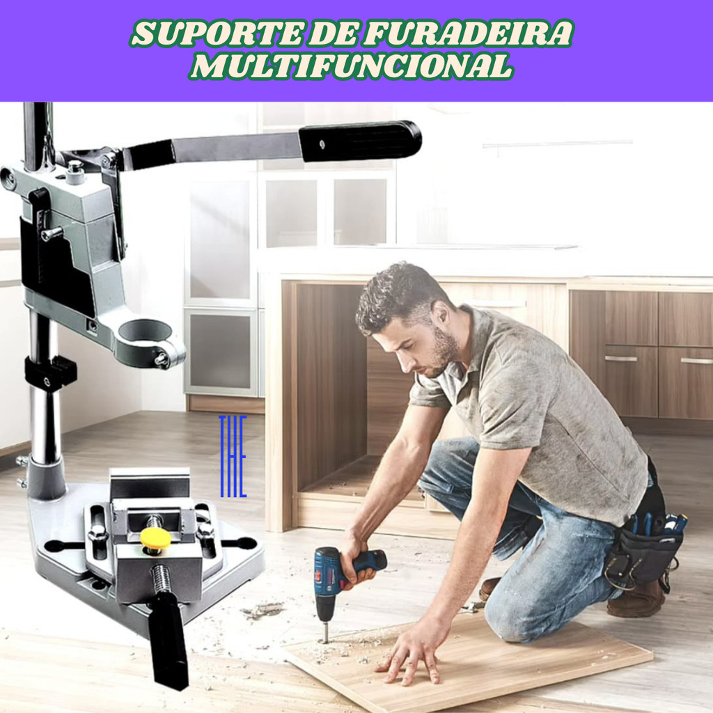 Suporte para Mesa Bancada Furadeira Eletrica 1/2 E 3/8 Ajustavel