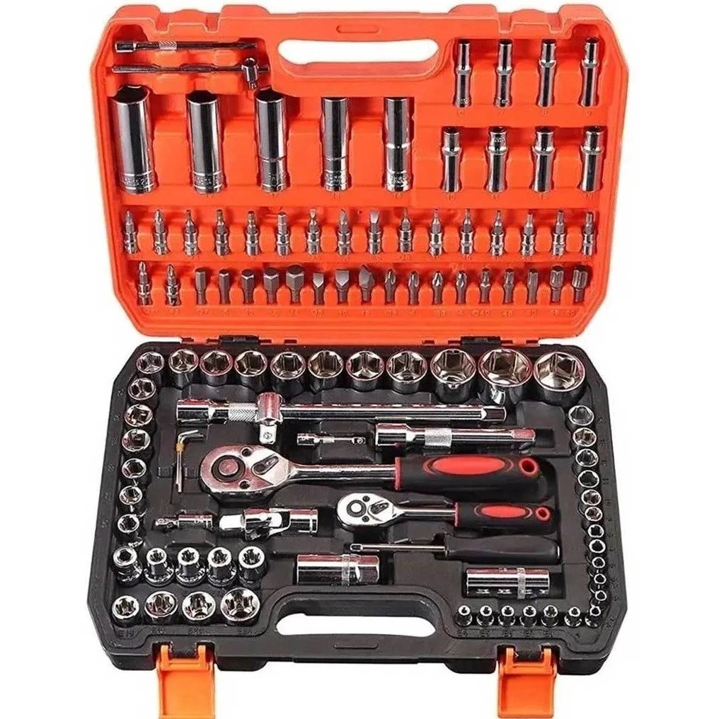 Jogo Caixa De Ferramentas Chave Soquete 108 Peças Multi Funções